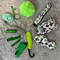 12-Piece Cactus Print Safety Keychain Set
