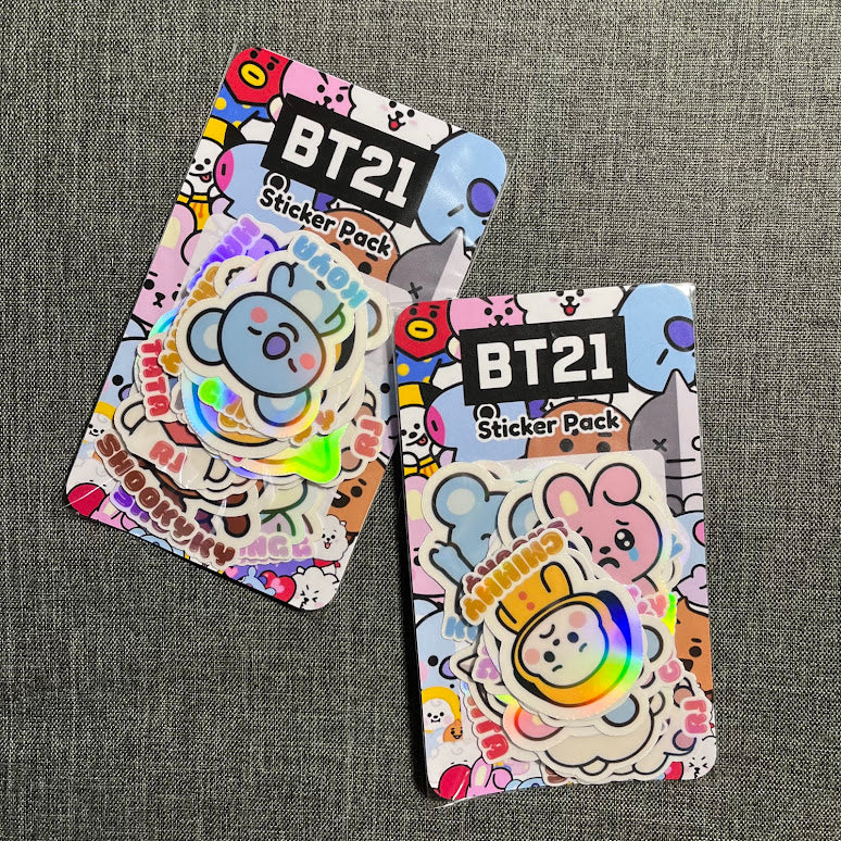 BT21 Mystery Sticker Pack | 30pc Holographic Sticker