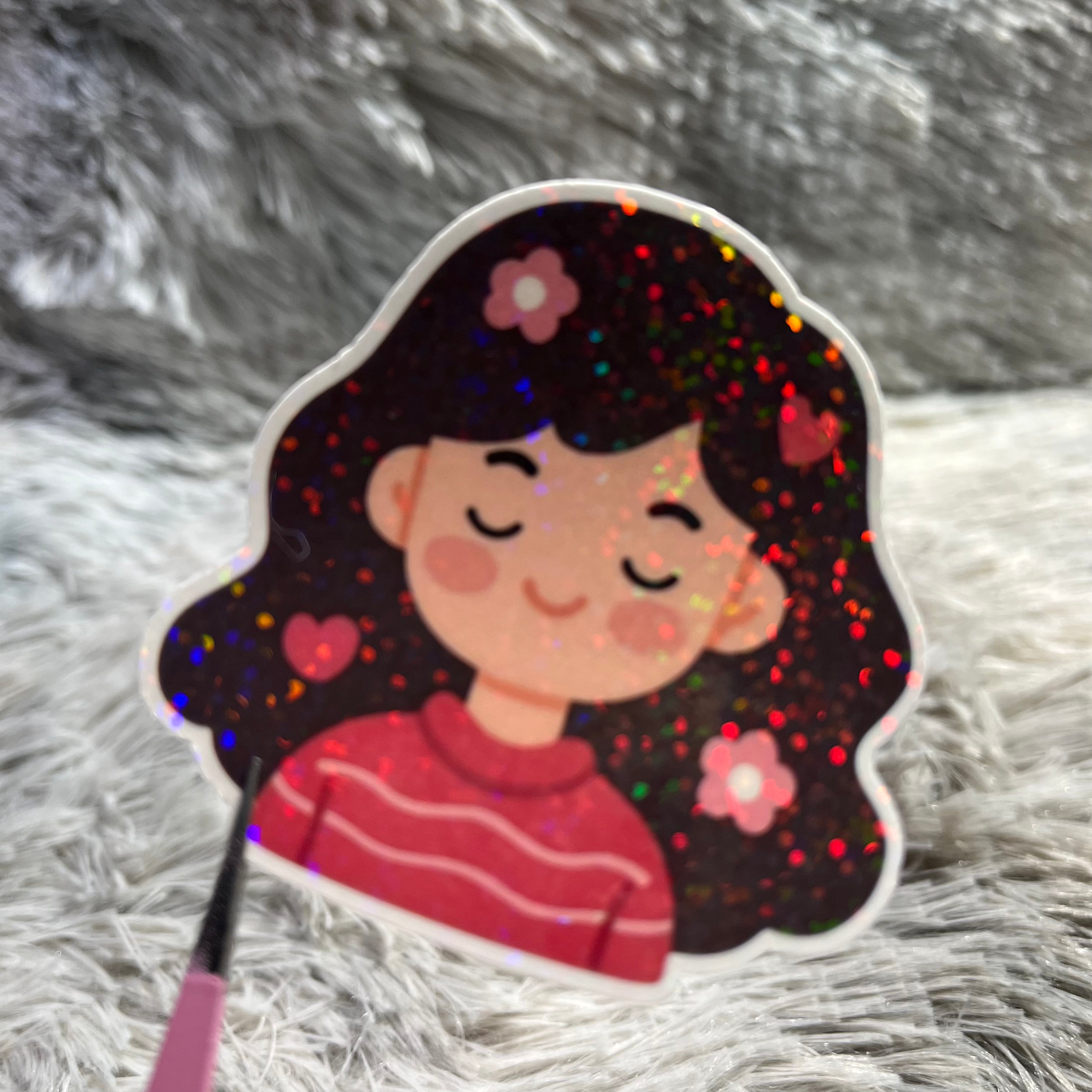 "Relaxing Girl" Sticker