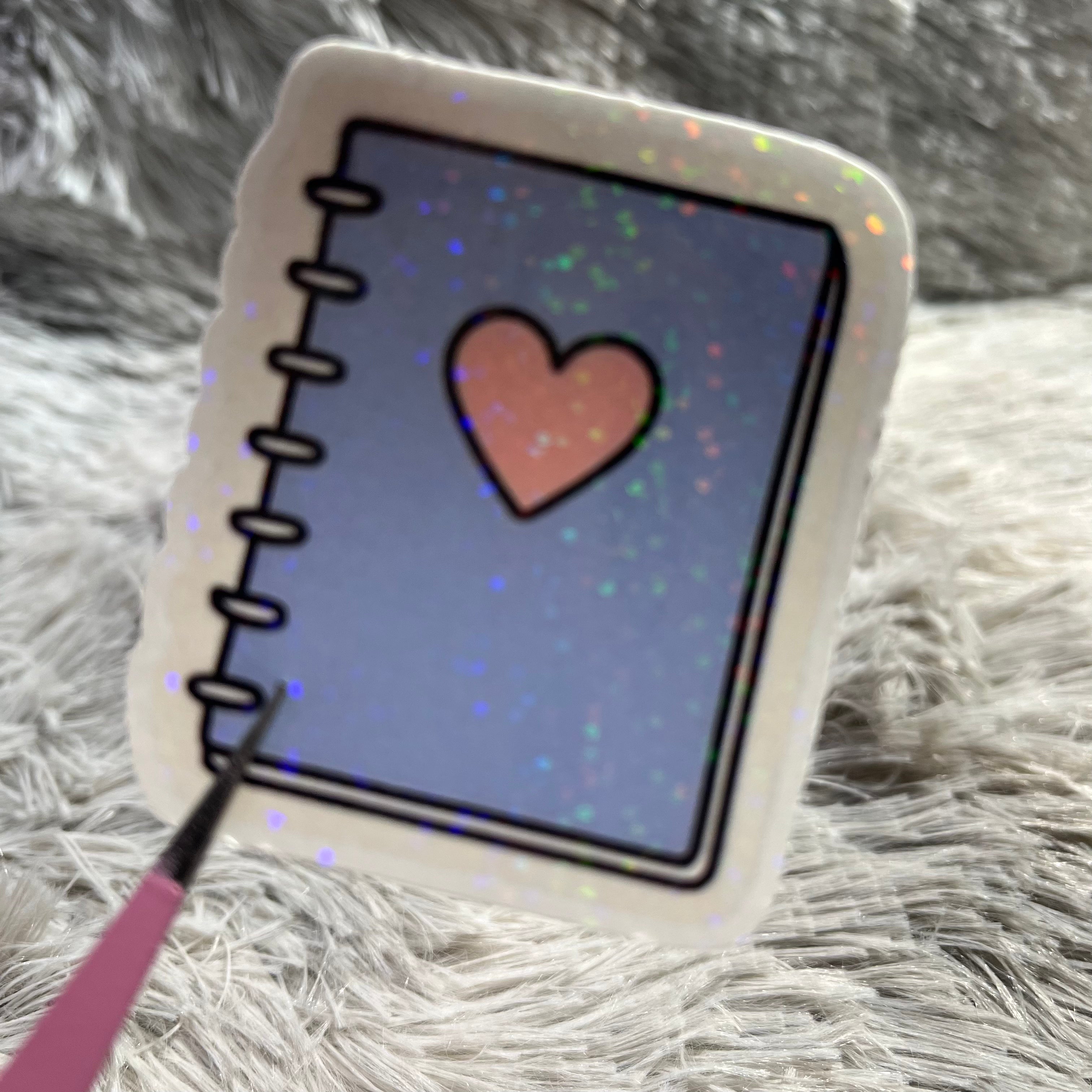 "Heart Notebook" Sticker