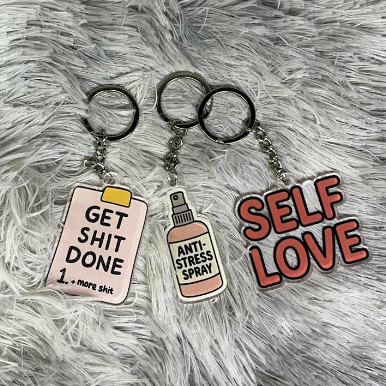 Motivational Mental Health Acrylic Keychains