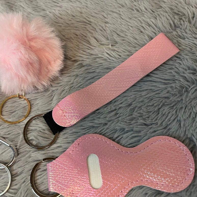 10pcs Metallic Pink Safety Keychain Set