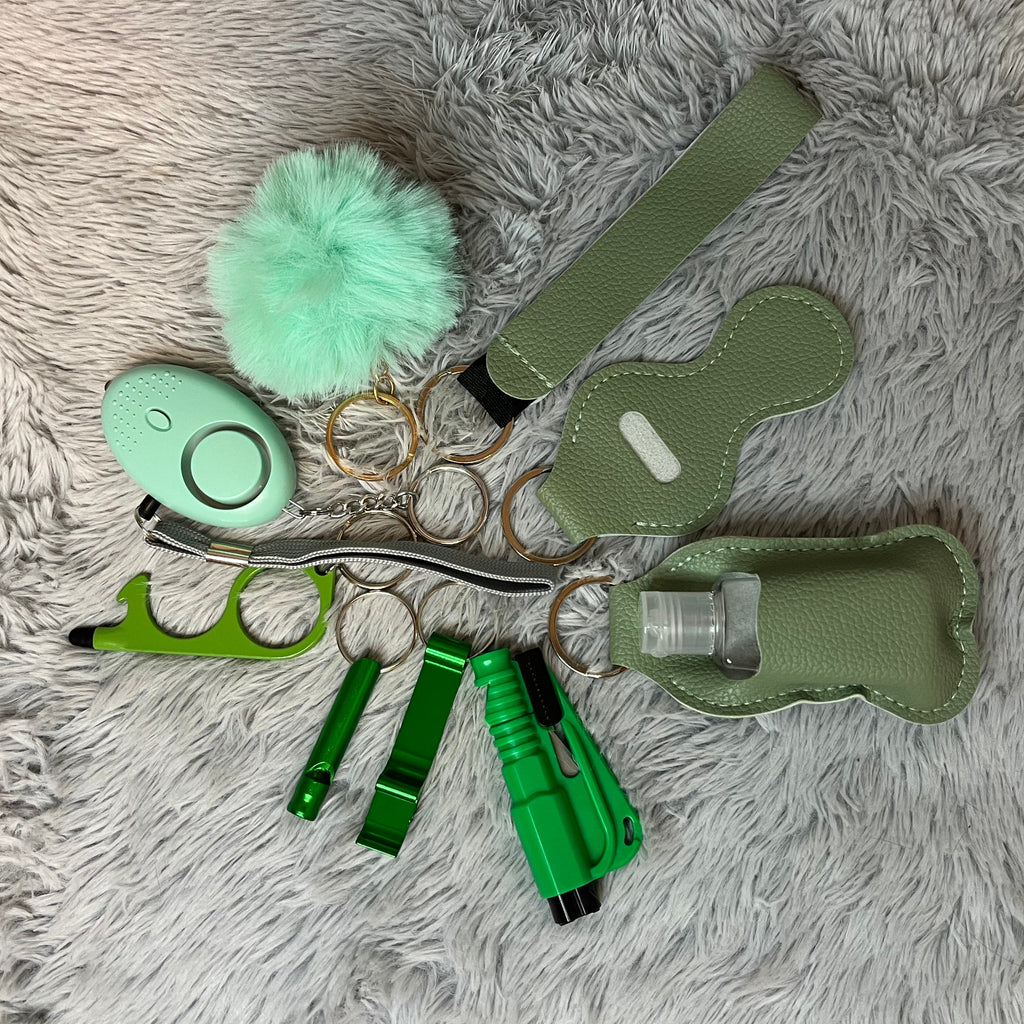 10pcs Safety Keychain Set with Personal Alarm