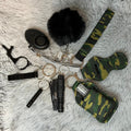 10pcs Camo Print Safety Keychain Set with Personal Alarm