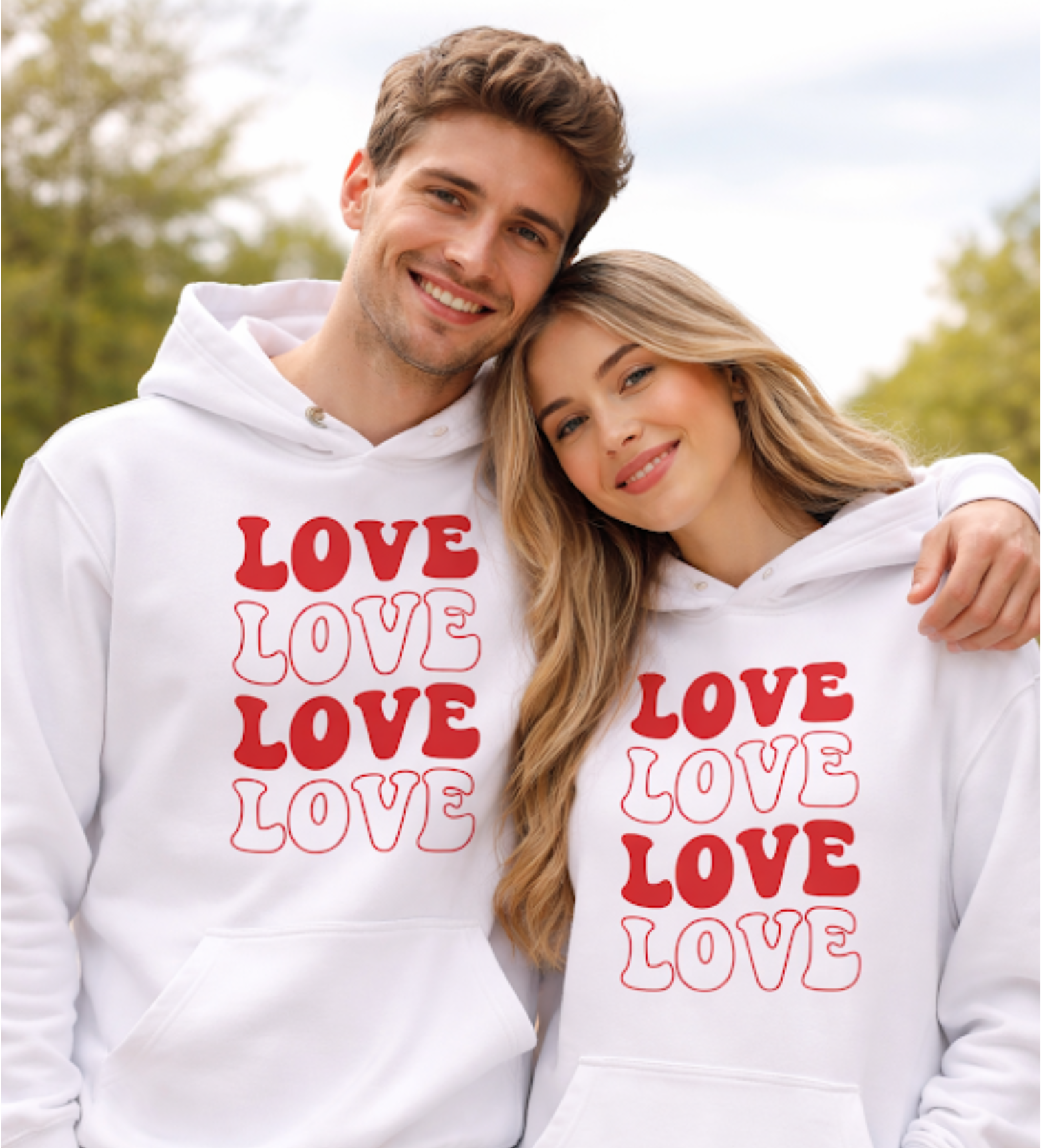 Love Hoodie Unisex – Romantic Cozy Pullover, Valentine’s Day Gift, Couples Hoodie