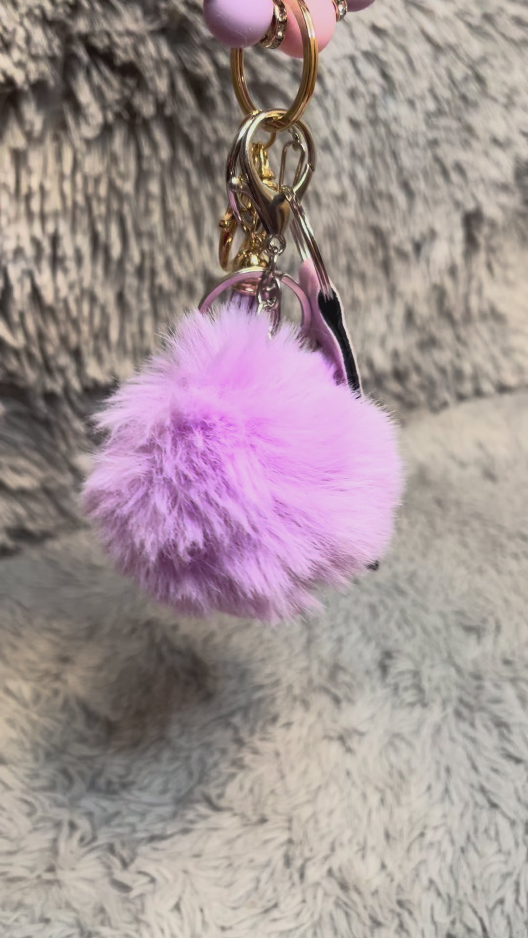 4pcs Beaded Wristlet Safety Keychain Accessory Set